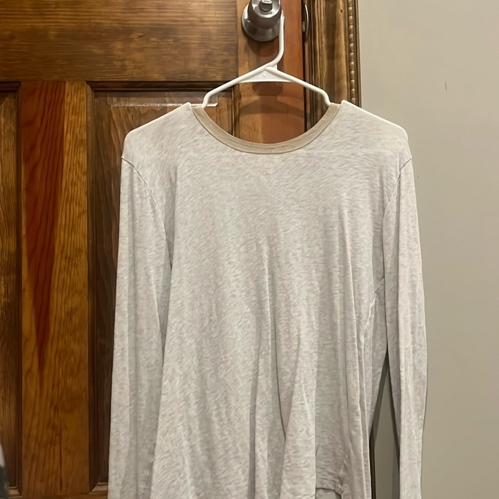 J. Crew size small long sleeve top. Gold neck trim